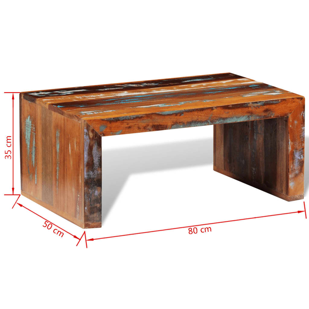 Recycled wood coffee table
