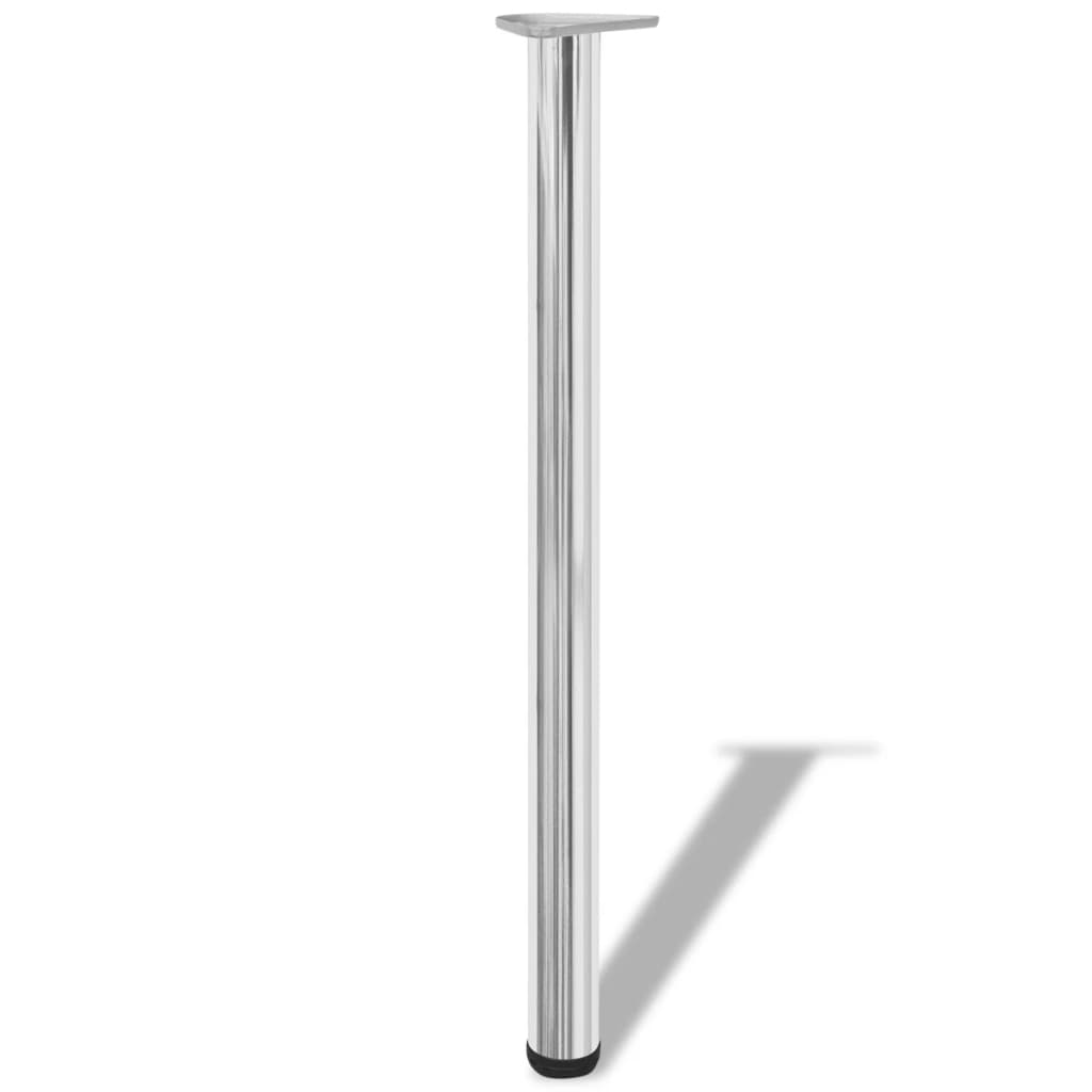 4 table feet adjustable in height 870 mm chrome