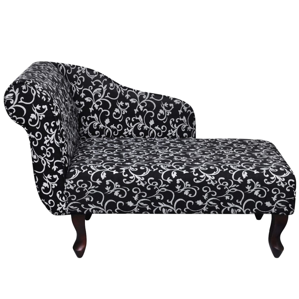 Black and white lounge chair fabric