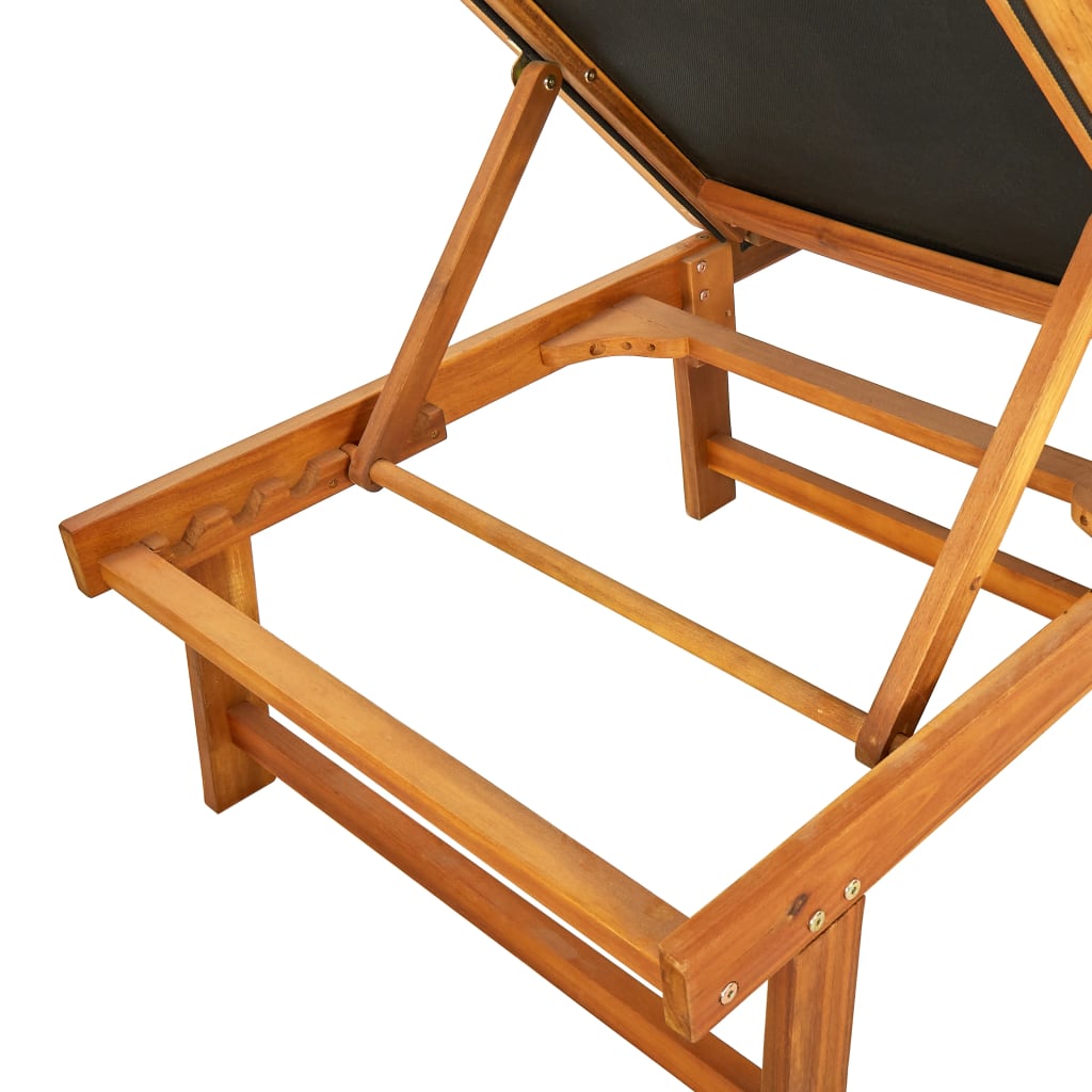 Solid and textilene acacia wooden chair