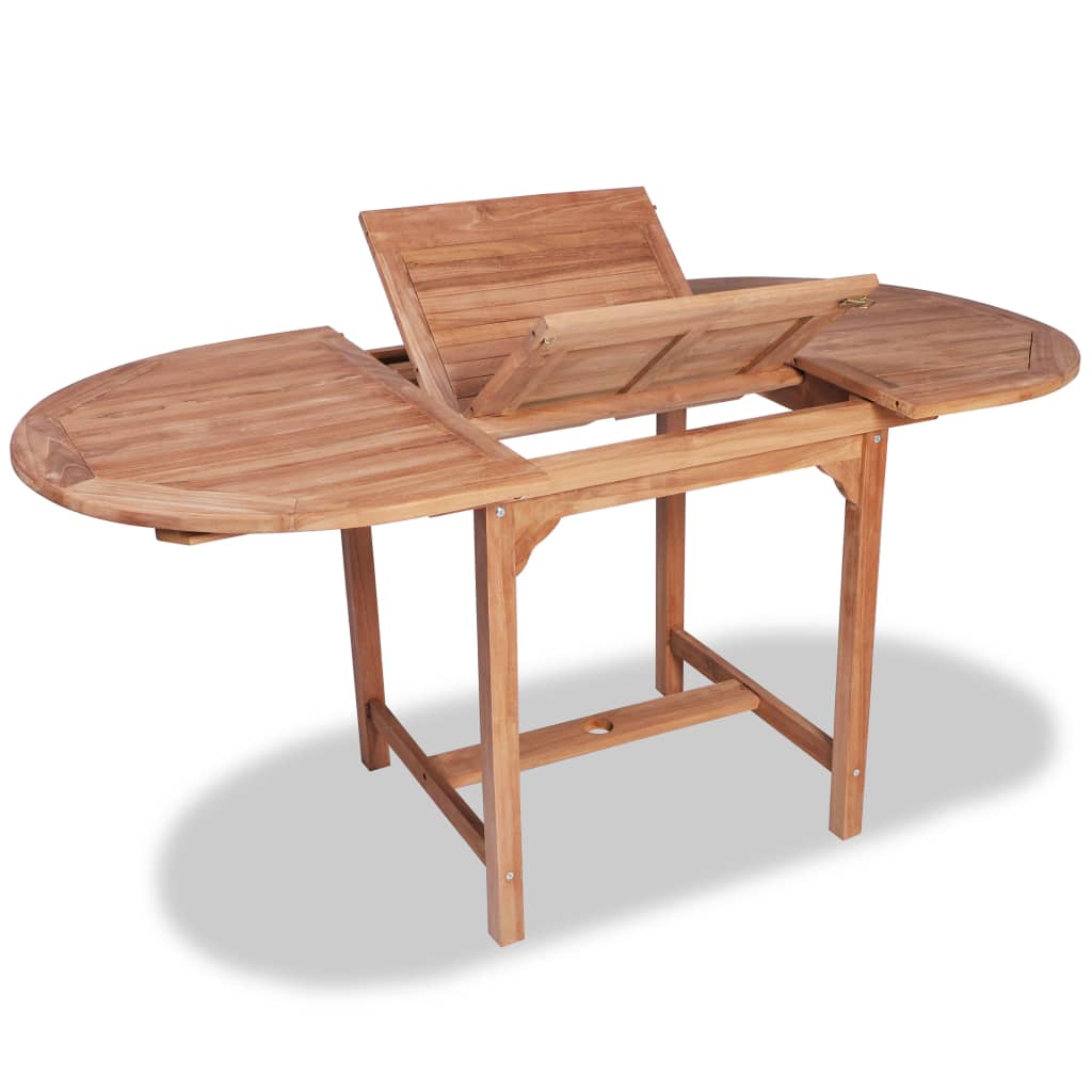 Set da pranzo da esterno in teak massello di 7 pezzi B-ware