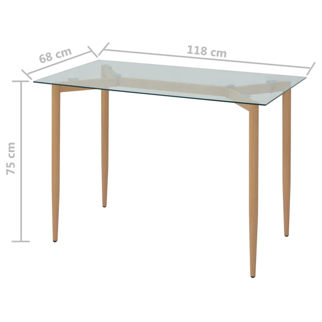 Table de salle à manger 118 x 68 x 75 cm