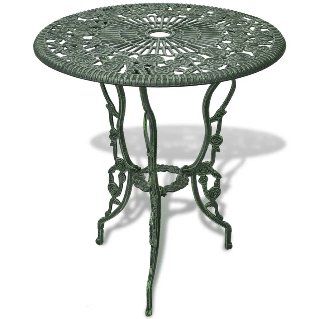 Jeu de bistro 3 pcs Aluminium coulé Vert