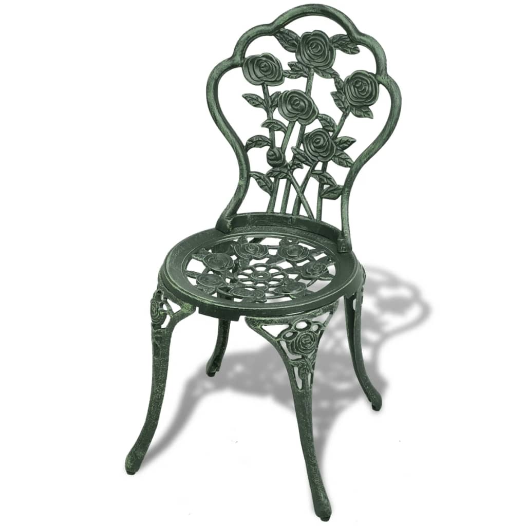 Jeu de bistro 3 pcs Aluminium coulé Vert