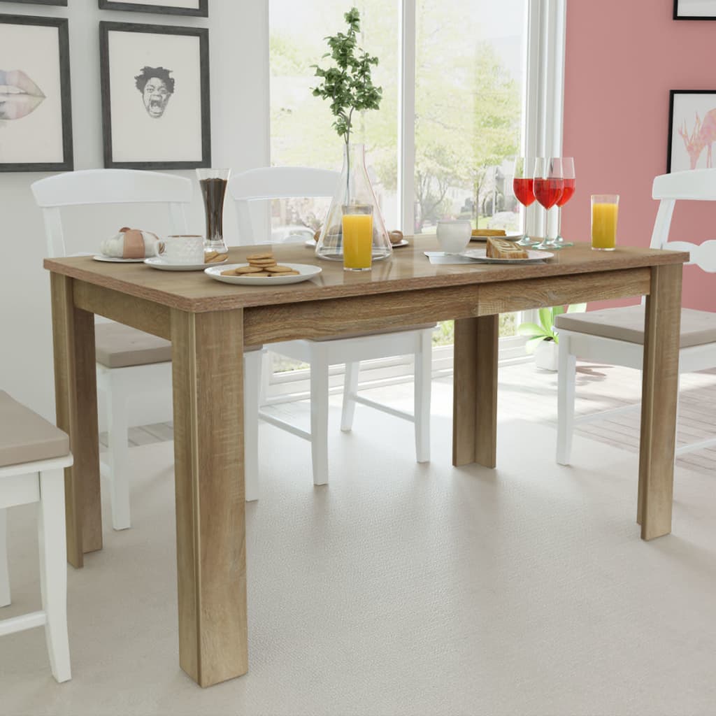 Dining table 140 x 80 x 75 cm oak