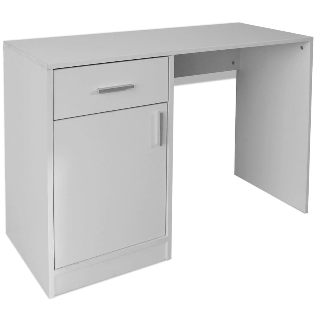 Schreibtisch mit Schublade und Schrank 100x40x73 cm weiß
