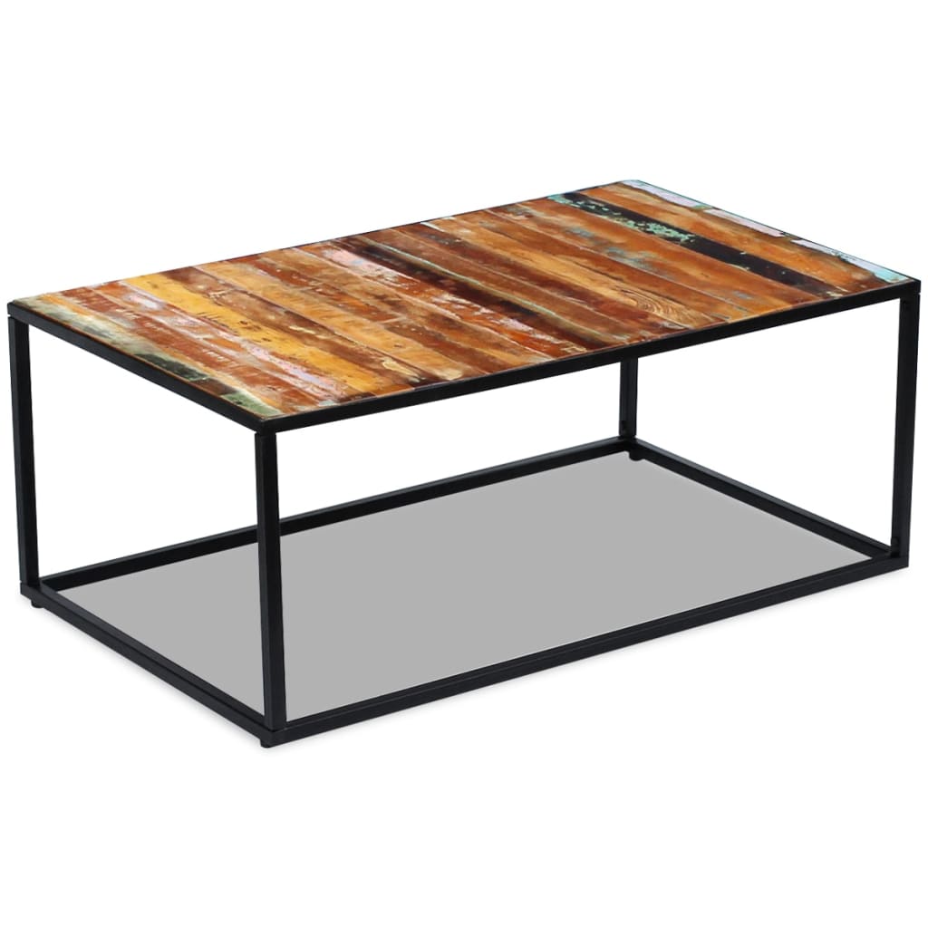 Solid recovery wood coffee table 100 x 60 x 40 cm