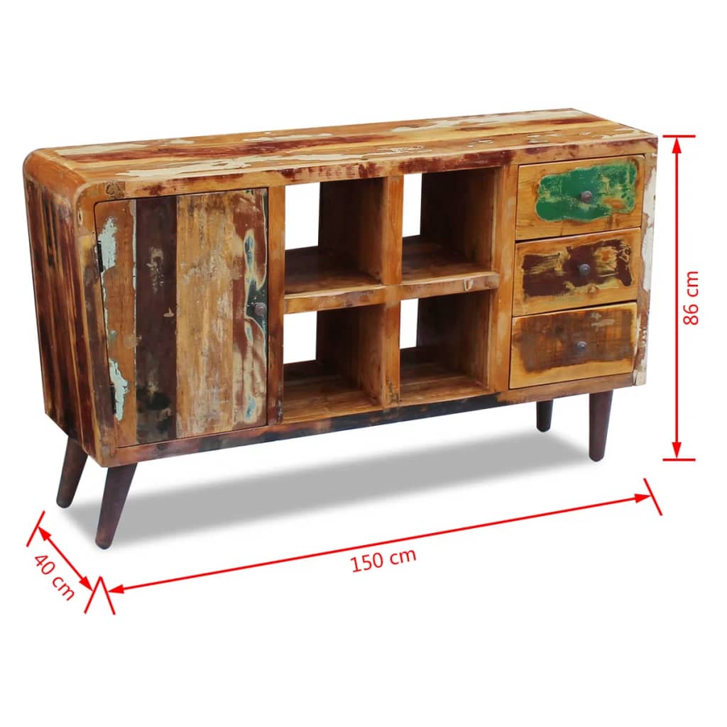 Buffet Bois de récupération massif 150 x 40 x 86 cm