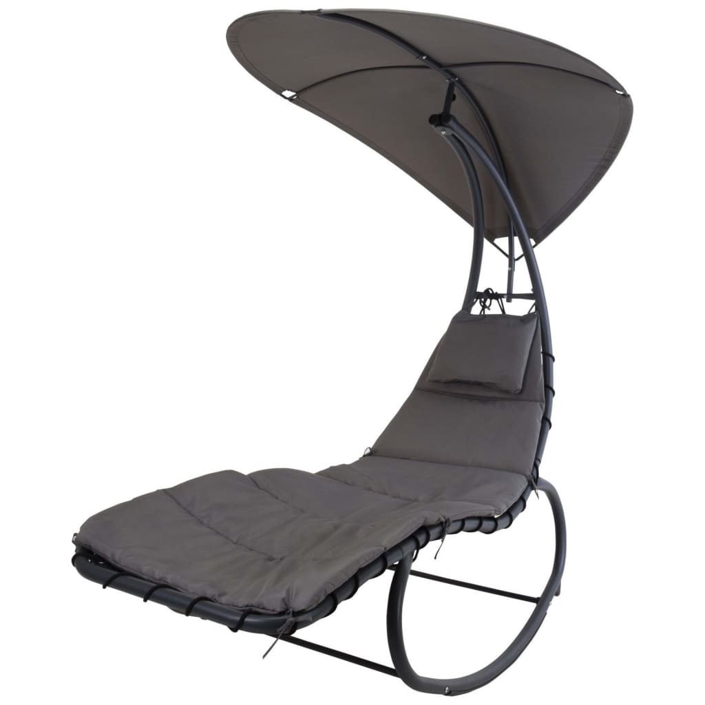 PRGARDEN Long Chair with gray rocking