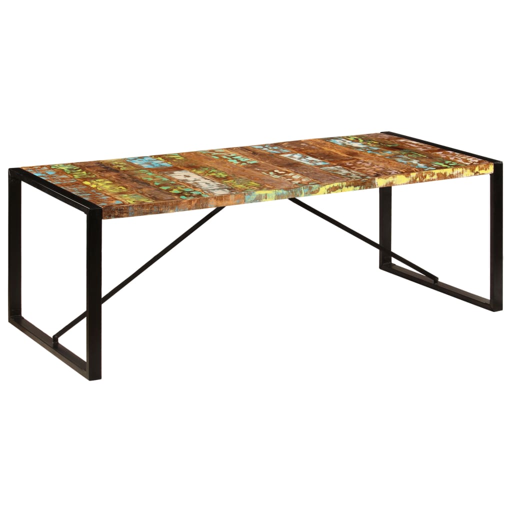 Dinner table 220x100x75 cm solid recovery wood