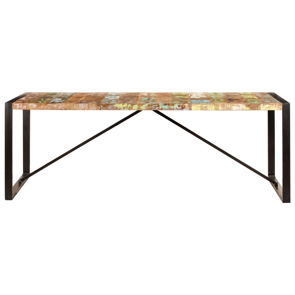 Dinner table 220x100x75 cm solid recovery wood