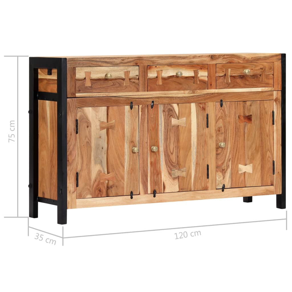 Buffet 120x35x75 cm Festes Akazieholz