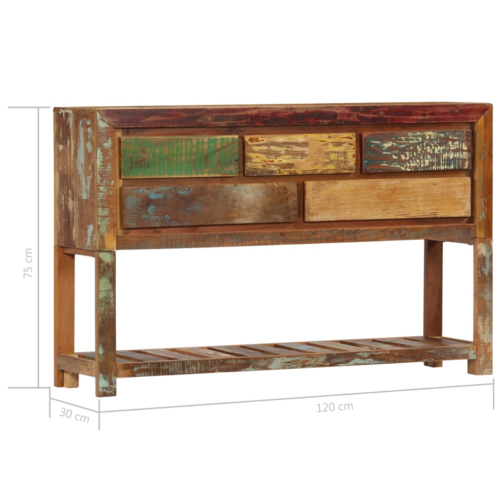 Buffet 120x30x75 cm Festes Wiederherstellung Holz