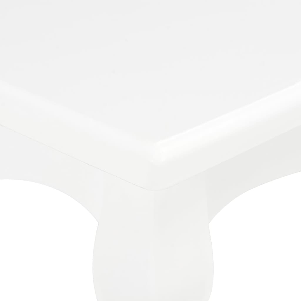 Tavolino bianco 110 x 60 x 40 cm Pine in legno solido