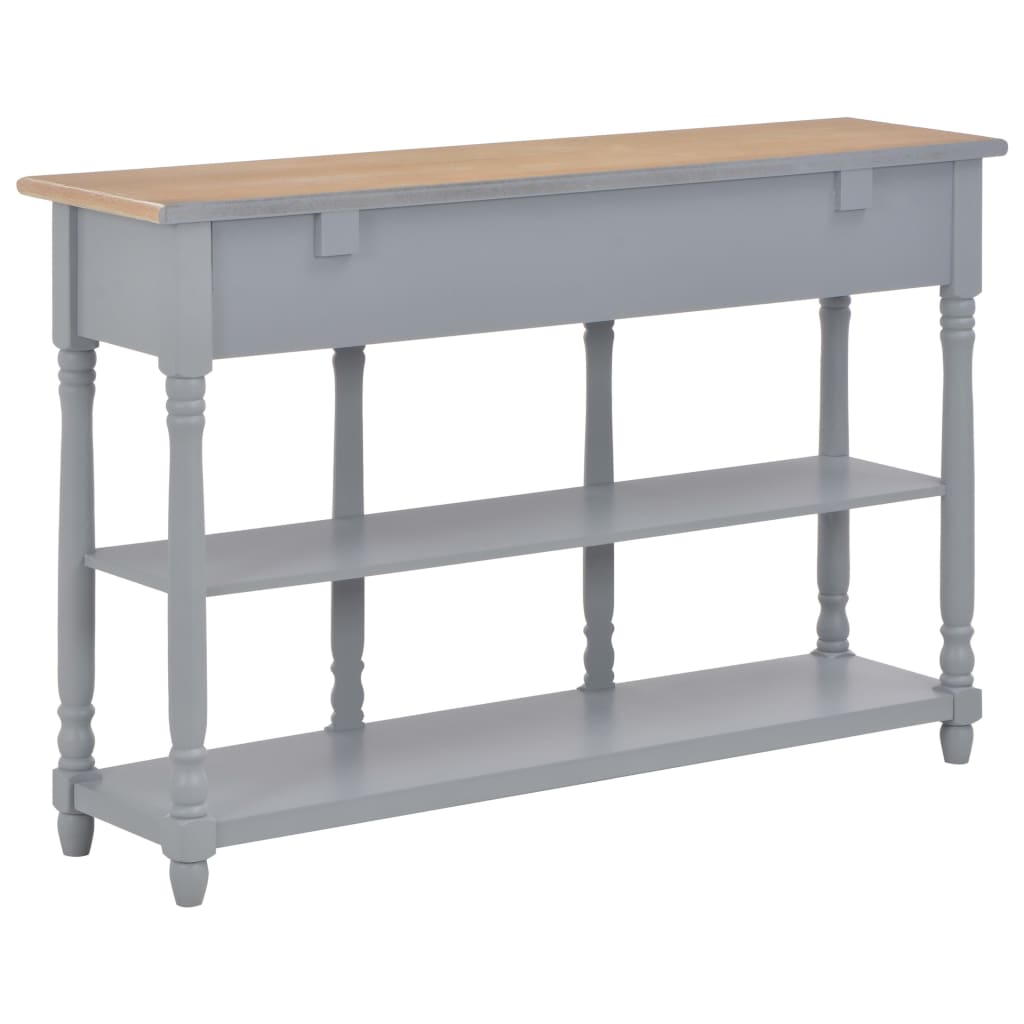 Gray console table 120x30x76 cm MDF