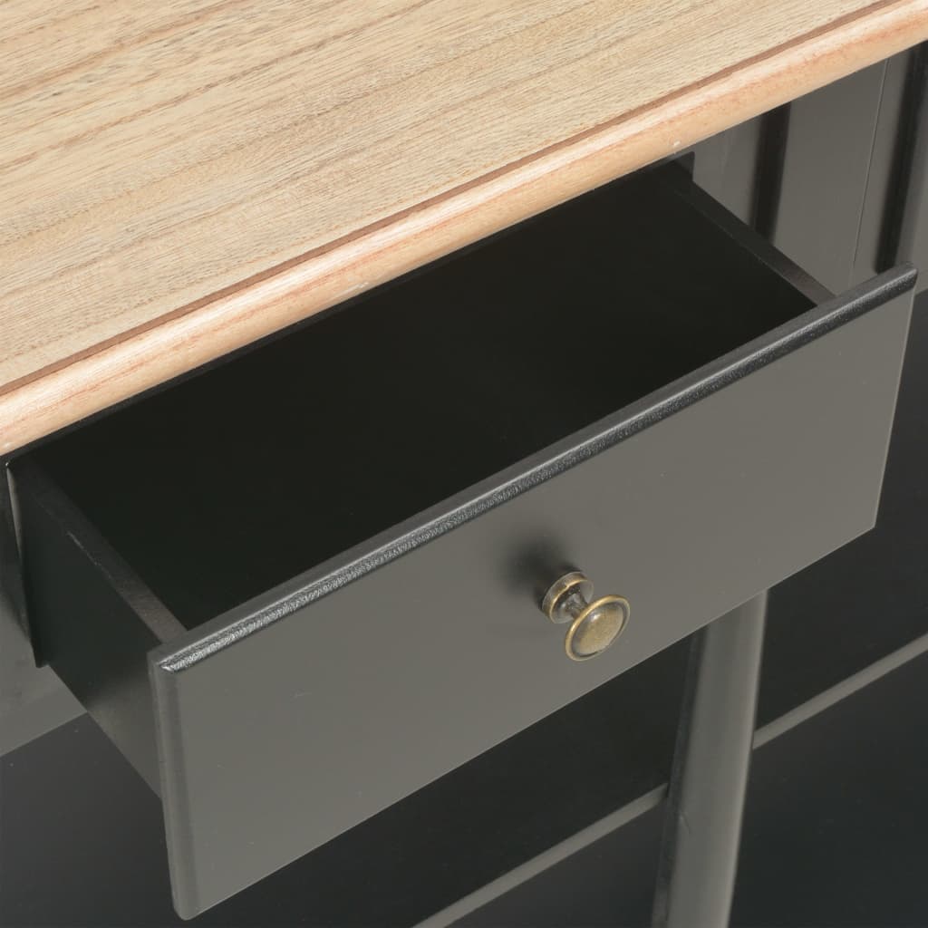 Table console Noir 120x30x76 cm MDF