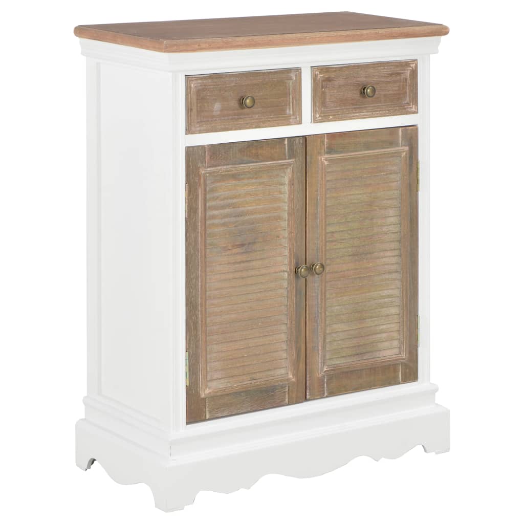 White buffet 60x30x80 cm solid wood