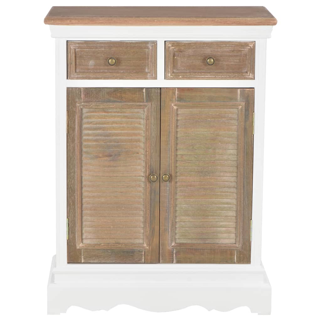 White buffet 60x30x80 cm solid wood