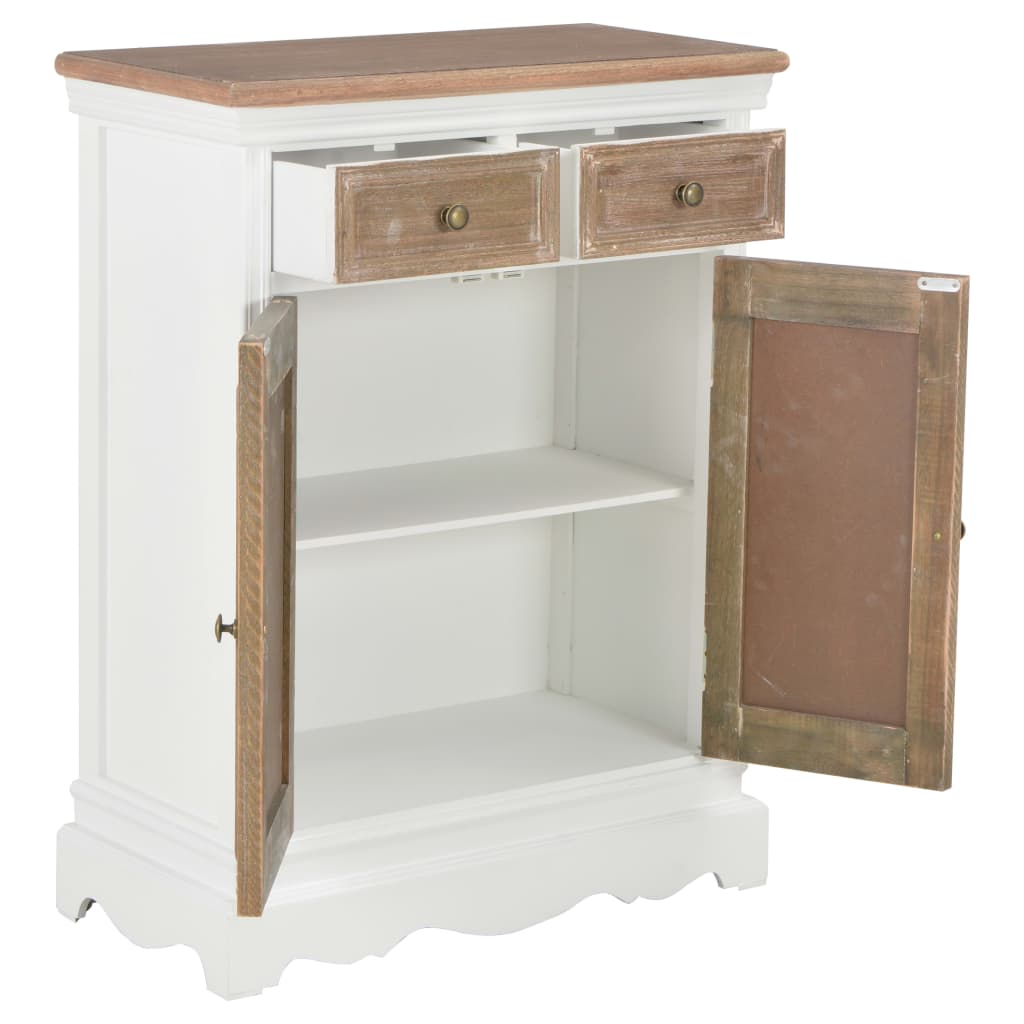 Buffet Blanc 60x30x80 cm Bois massif