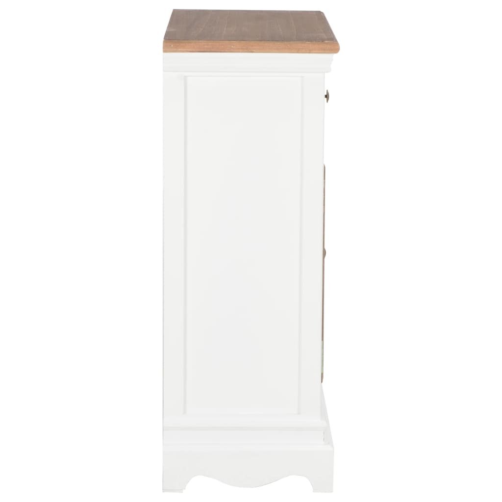 White buffet 60x30x80 cm solid wood
