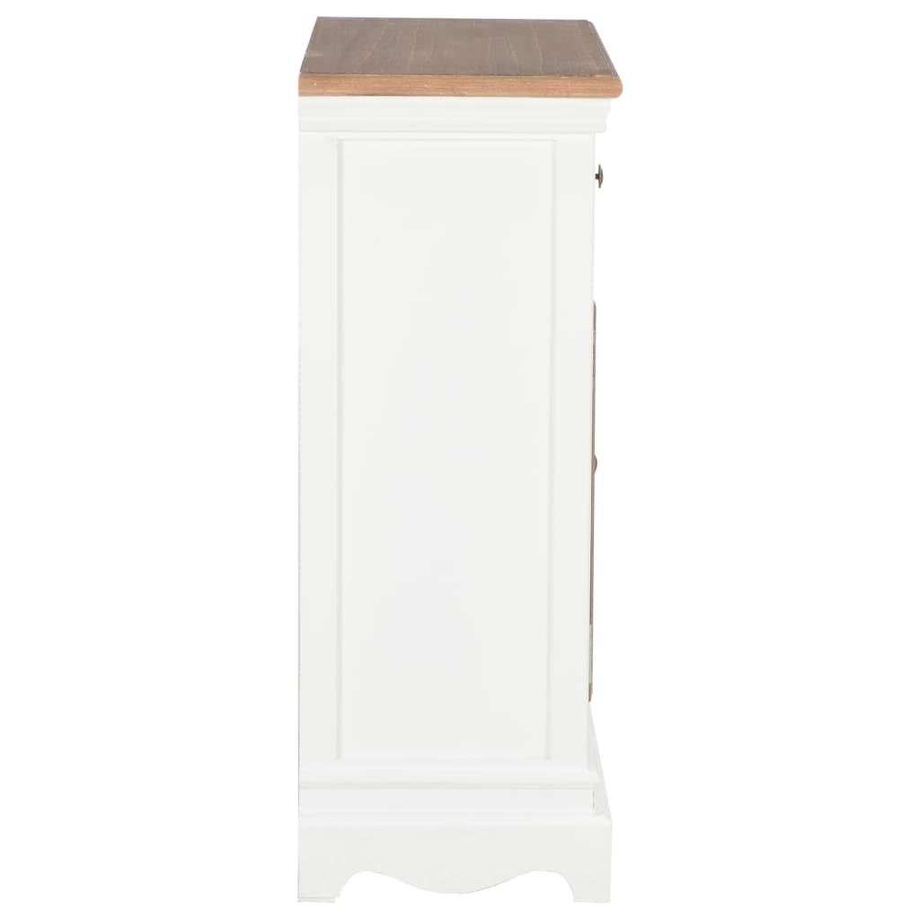 Buffet bianco 60x30x80 cm legno massiccio