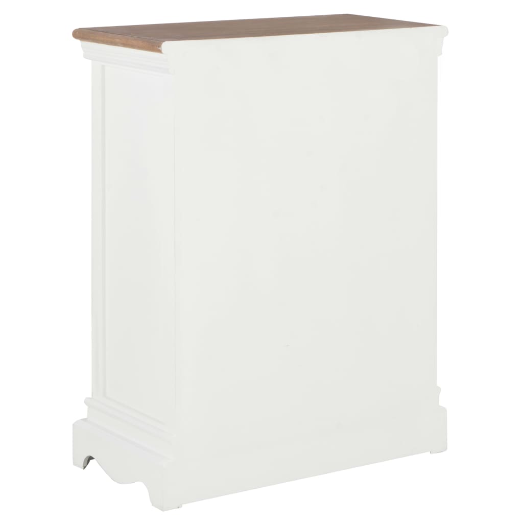 White buffet 60x30x80 cm solid wood