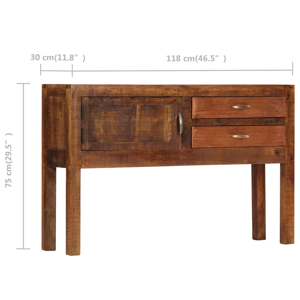 Credenza 118x30x75 cm Legno massello di mango