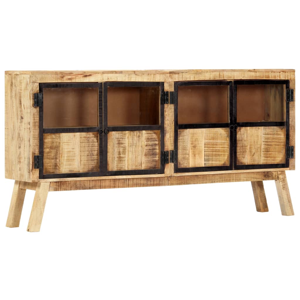Brown and black buffet 160x30x80 cm Solid Mango wood