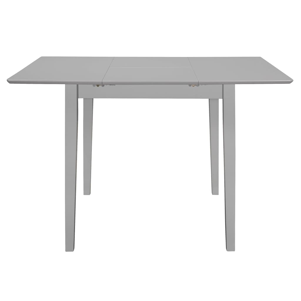 Gray extensible dinner table (80-120) x 80 x 74 cm MDF
