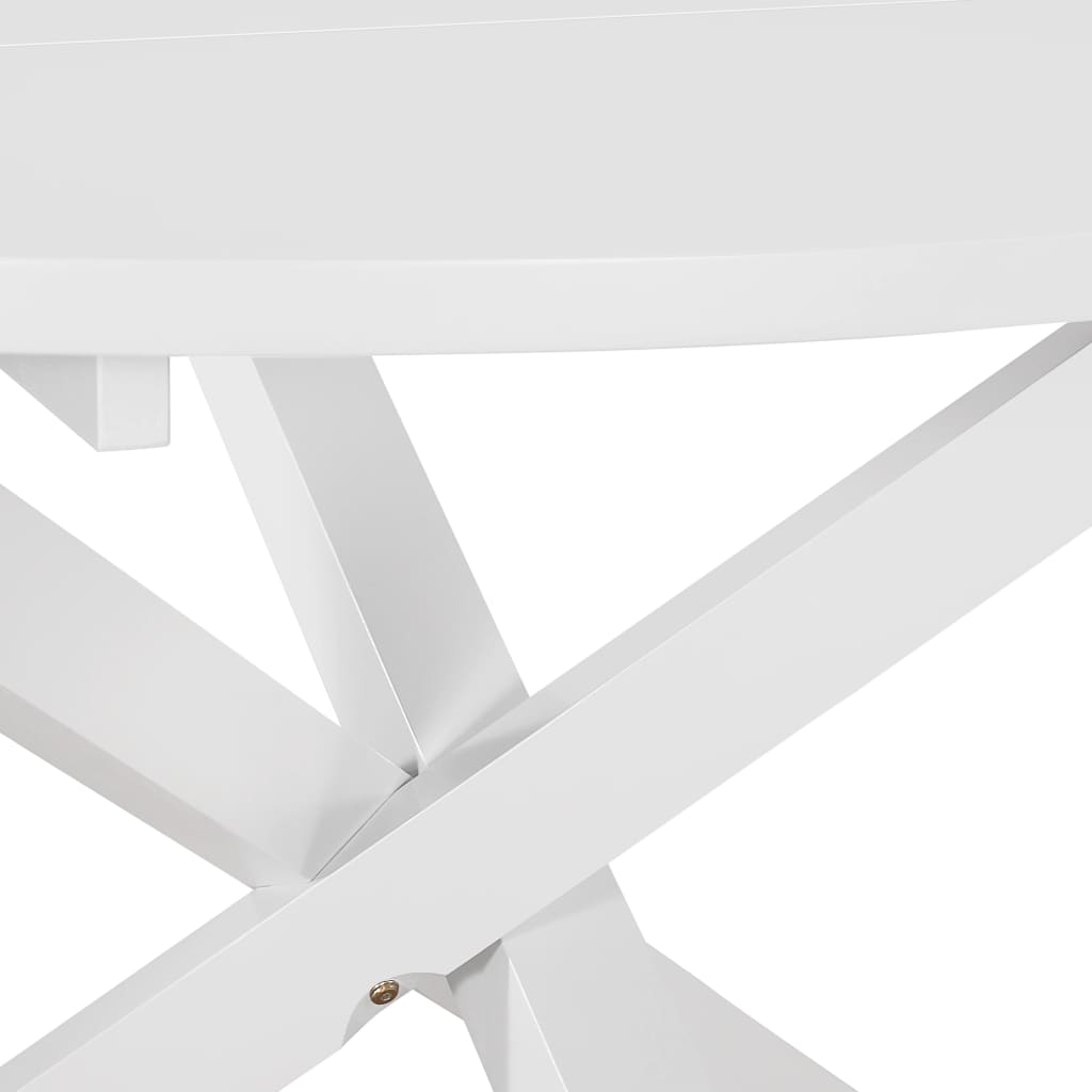 White dining table 120 x 75 cm MDF