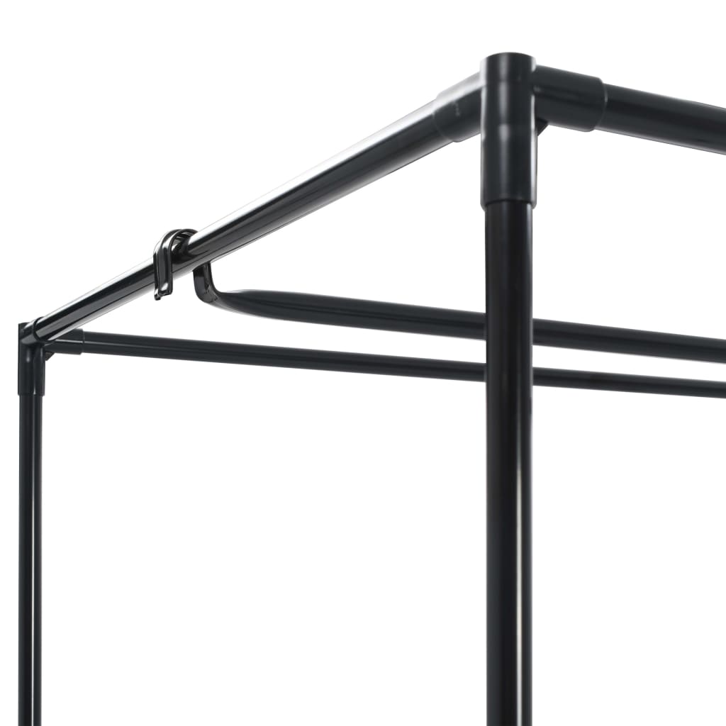 Schwarze Garderobe 75x50x160 cm