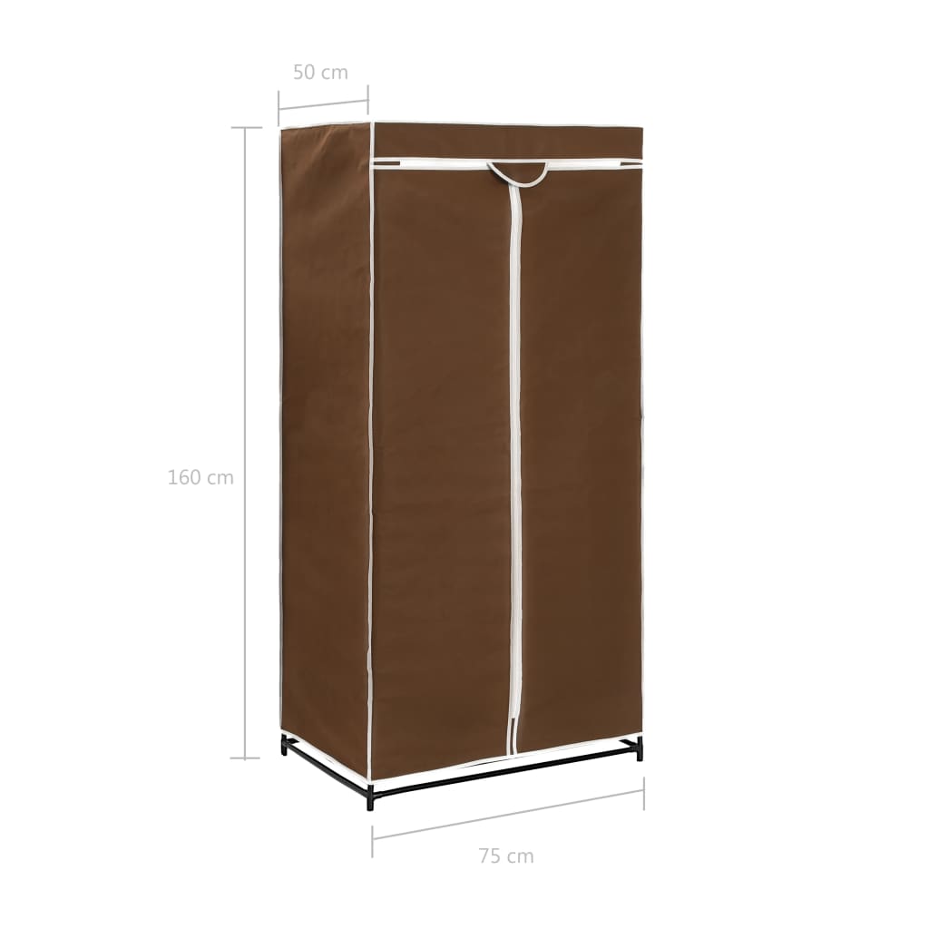 Braune Garderobe 75x50x160 cm