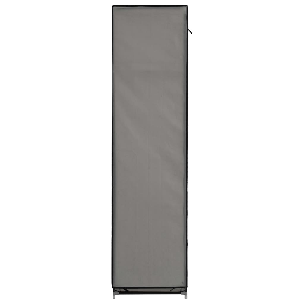 Schrank mit Fächern und grauen Balken 150x45x175 cm Stoff