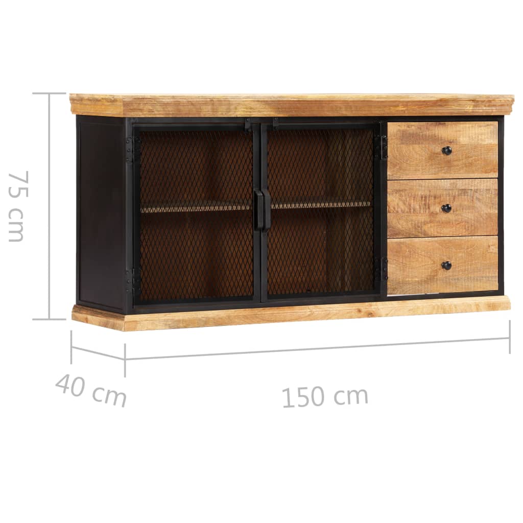 Buffet 150x40x75 cm legno di mango solido