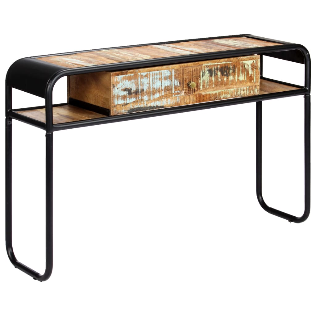 Console table 118 x 30 x 75 cm solid recovery wood
