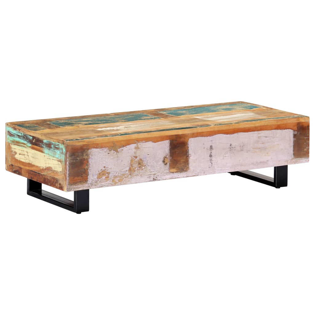 Coffee table 120x50x30 cm Solid recovery wood and steel