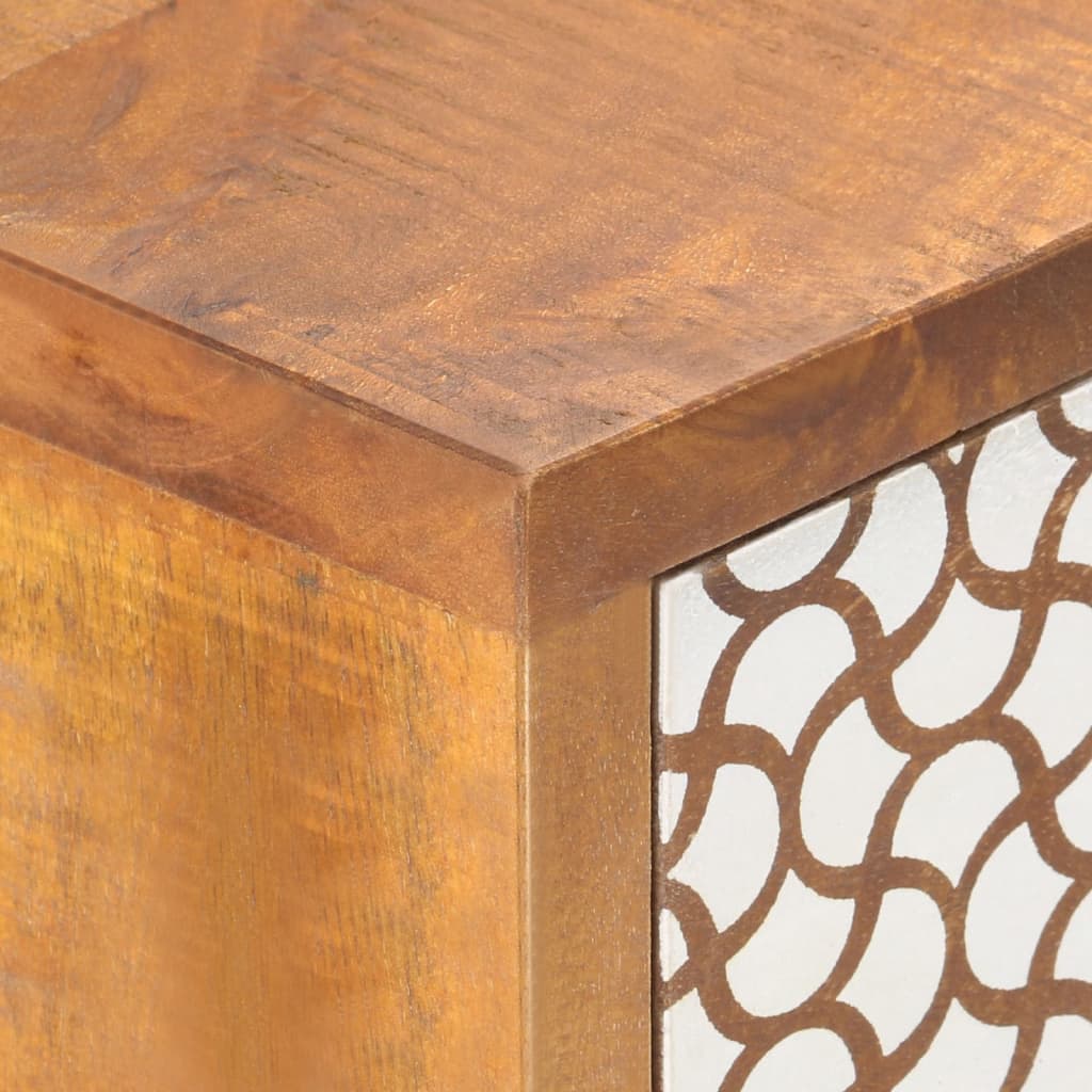 Buffet with printed pattern 90x30x70 cm Massive mango wood