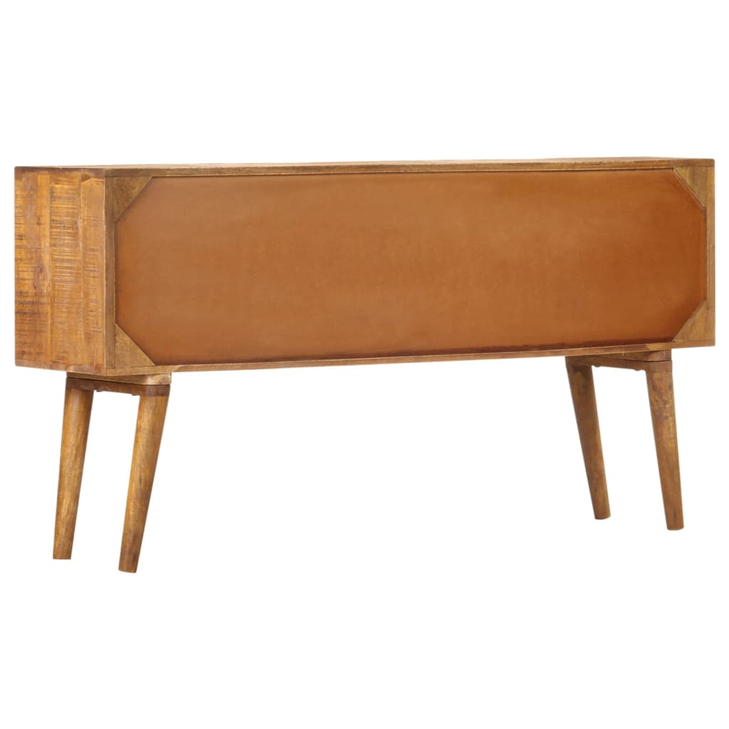 Credenza con motivo stampato 130x30x70 cm Legno massello di mango