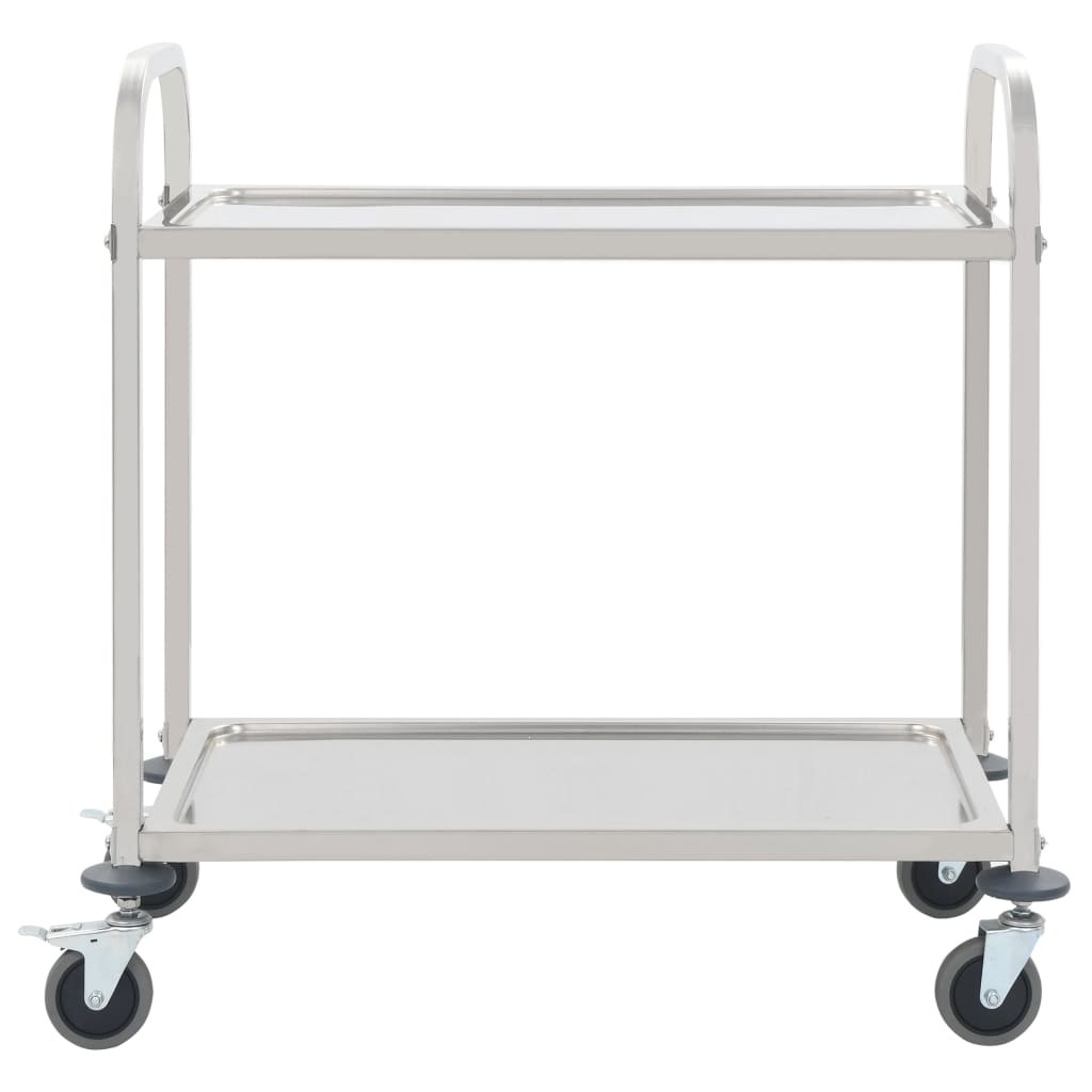 2 -level kitchen trolley 96.5x55x90 cm stainless steel