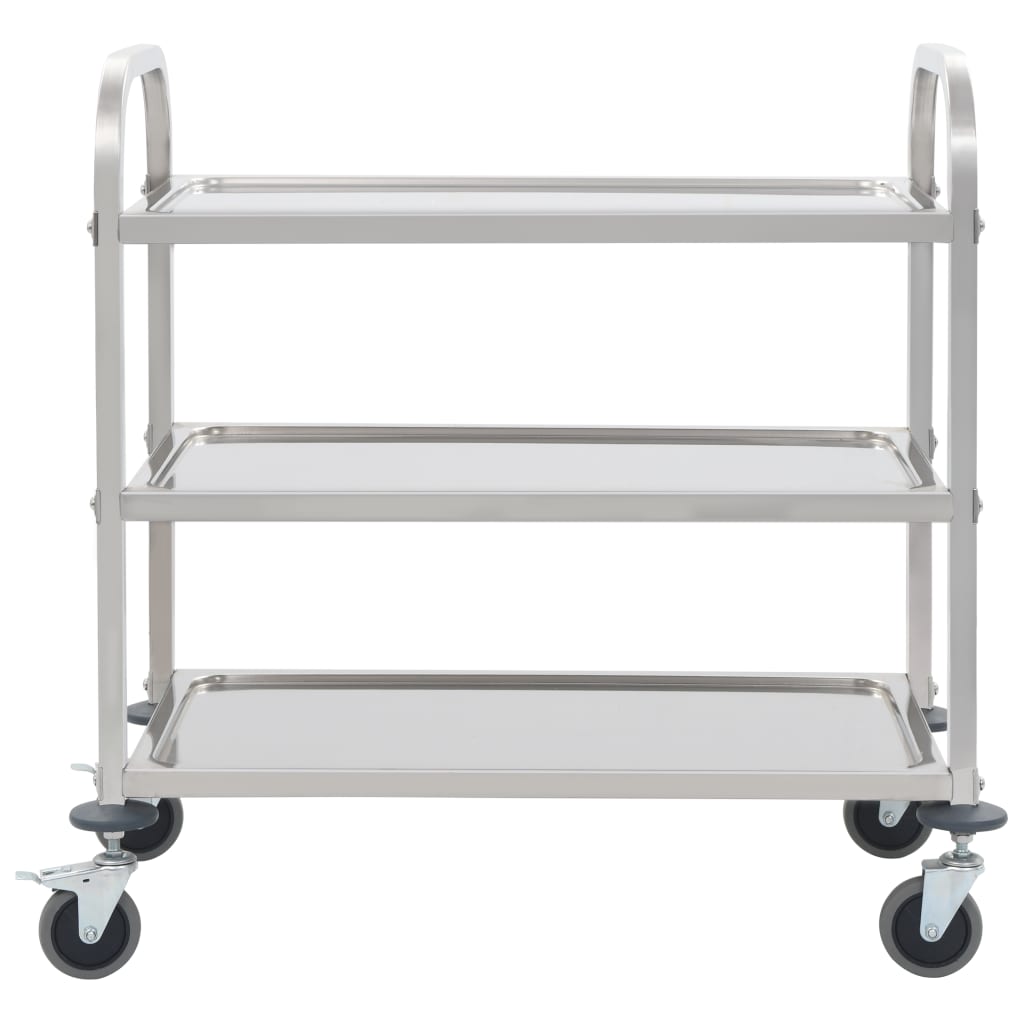 Kitchen cart at 3 levels 95x45x83.5 cm Stainless steel