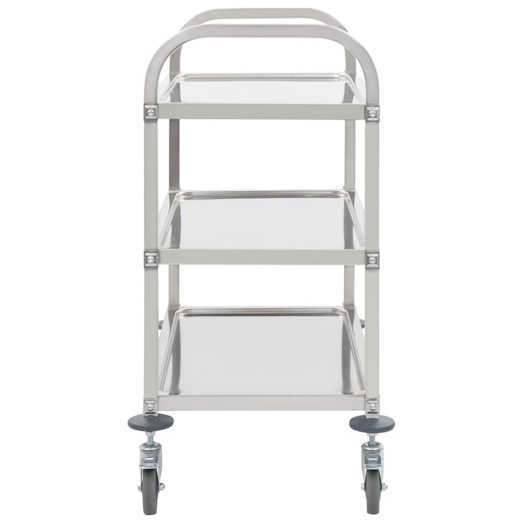 Kitchen cart at 3 levels 95x45x83.5 cm Stainless steel