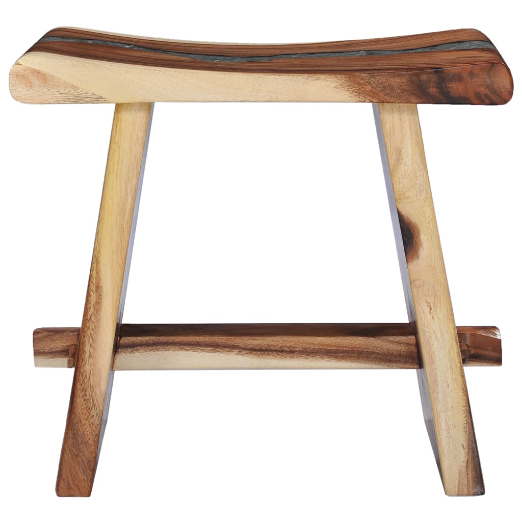 Solid and polyresin Suar wood stool