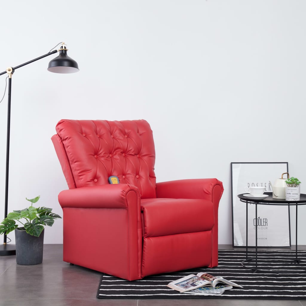 Linicing red massage armchair