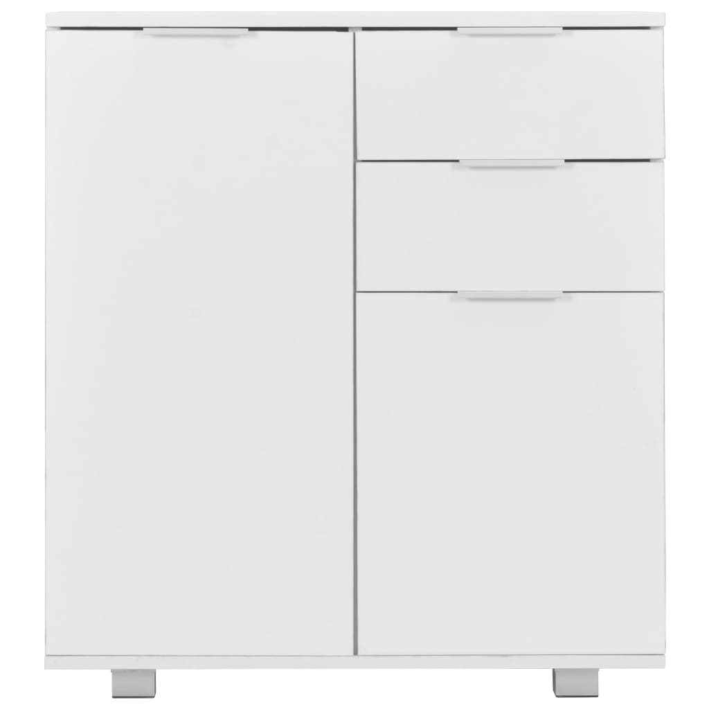 Shiny white buffet 71 x 35 x 80 cm Engineering wood