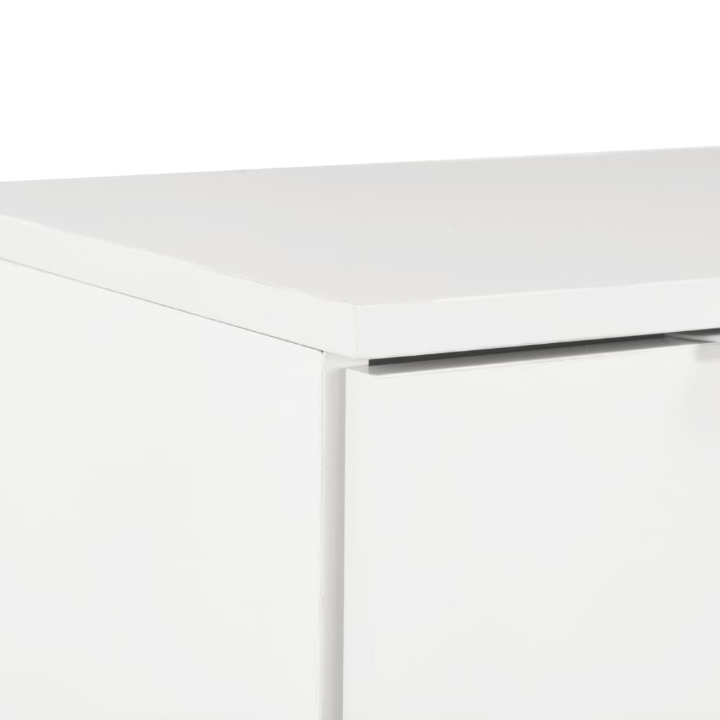 Shiny white buffet 71 x 35 x 80 cm Engineering wood