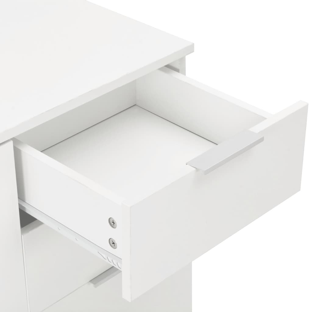 Shiny white buffet 71 x 35 x 80 cm Engineering wood