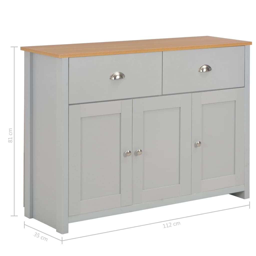 Buffet Gris 112x35x81 cm