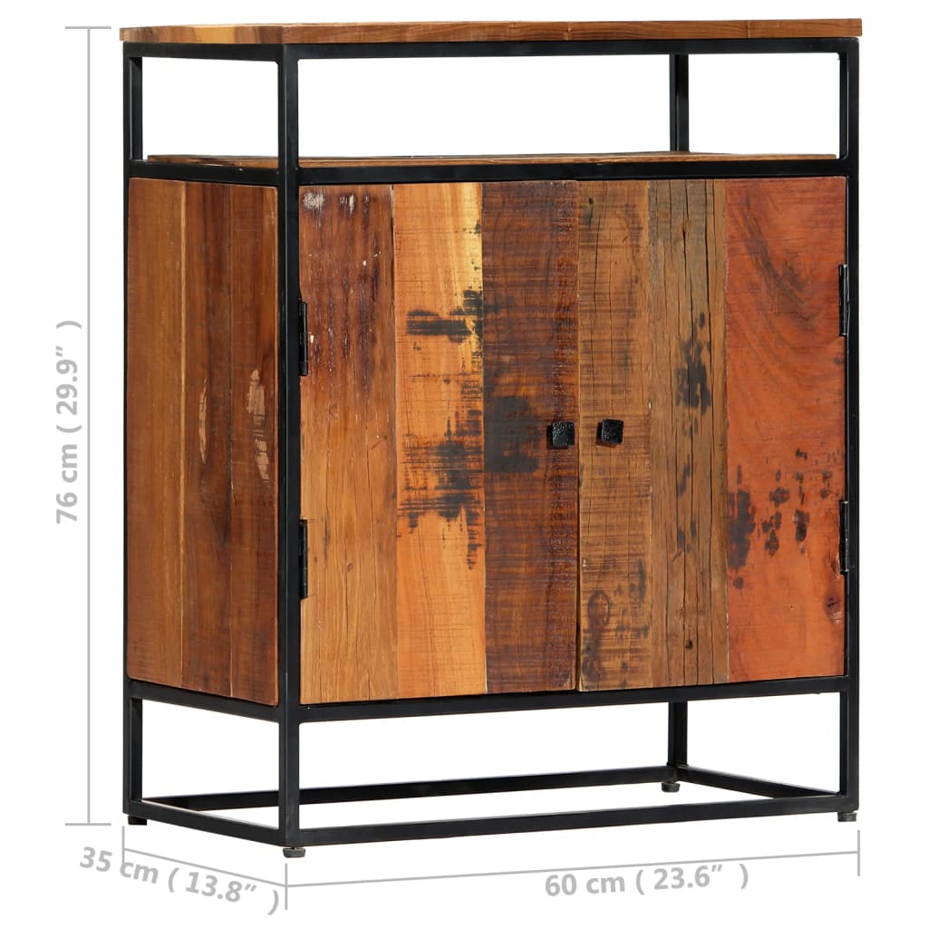 Lateral cabinet 60x35x76 cm Wood Solid recovery and steel