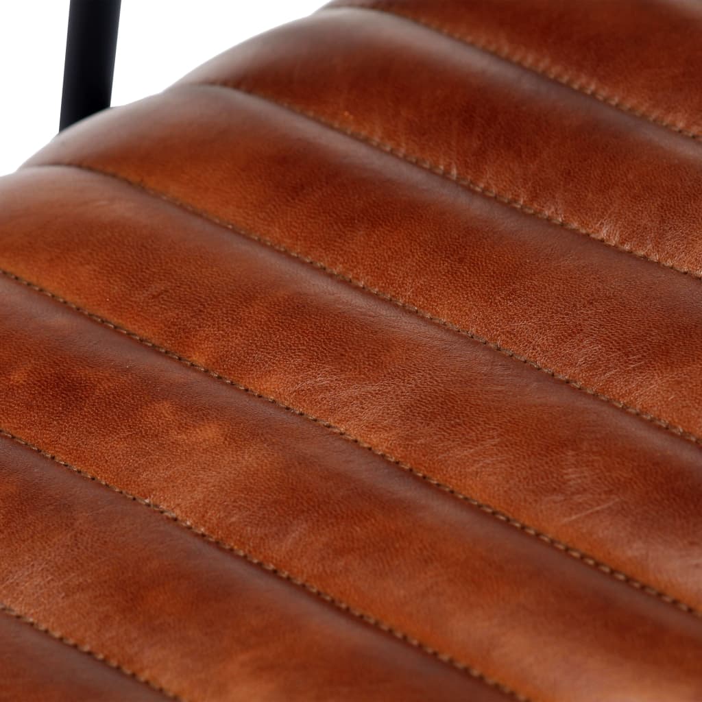 True brown leather -leather rocking chair