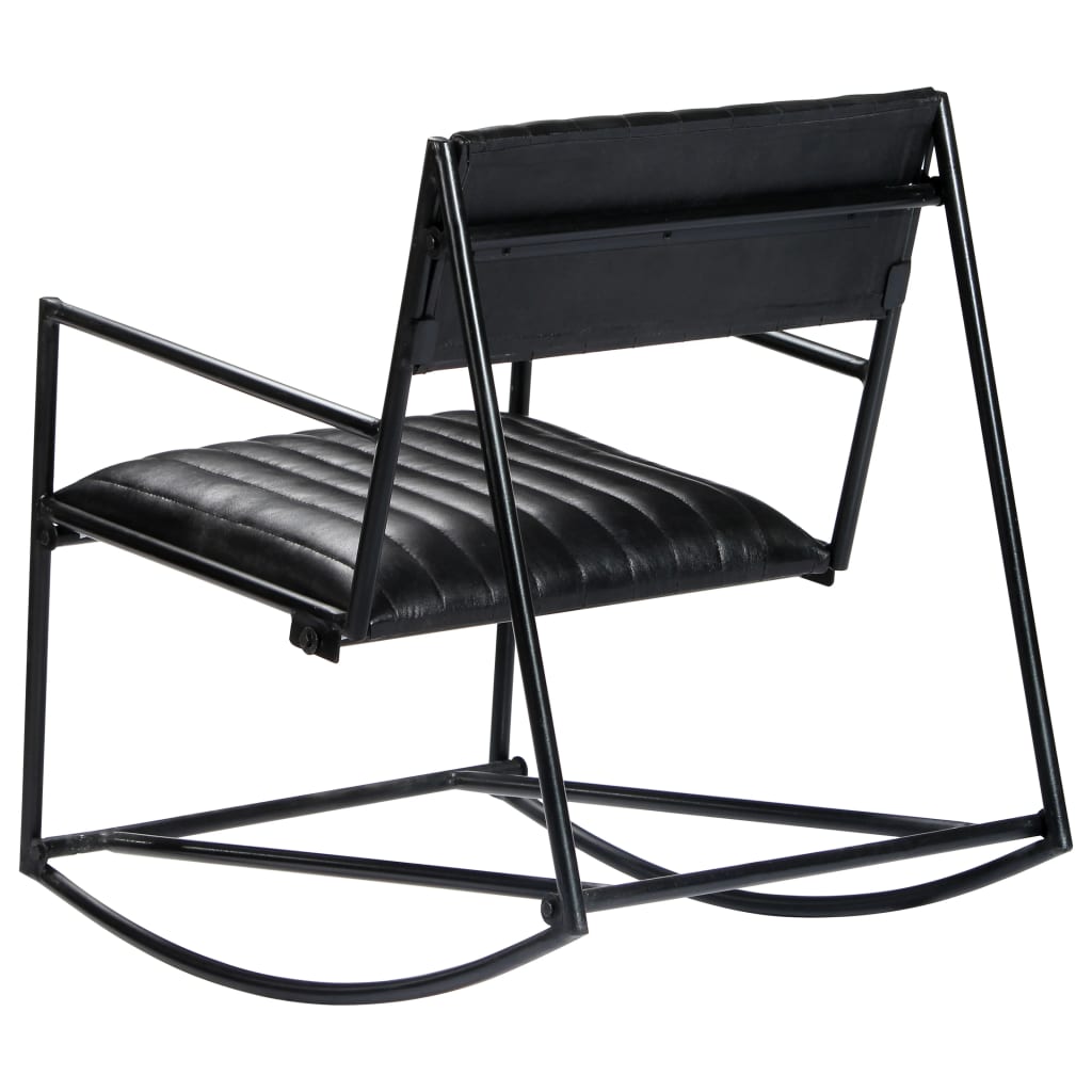 Vera cuoio nero -sedia per leather